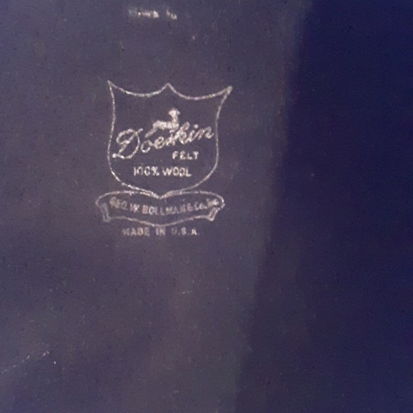 Black Wool feather Woman Dress Hat - Picture 5 of 7